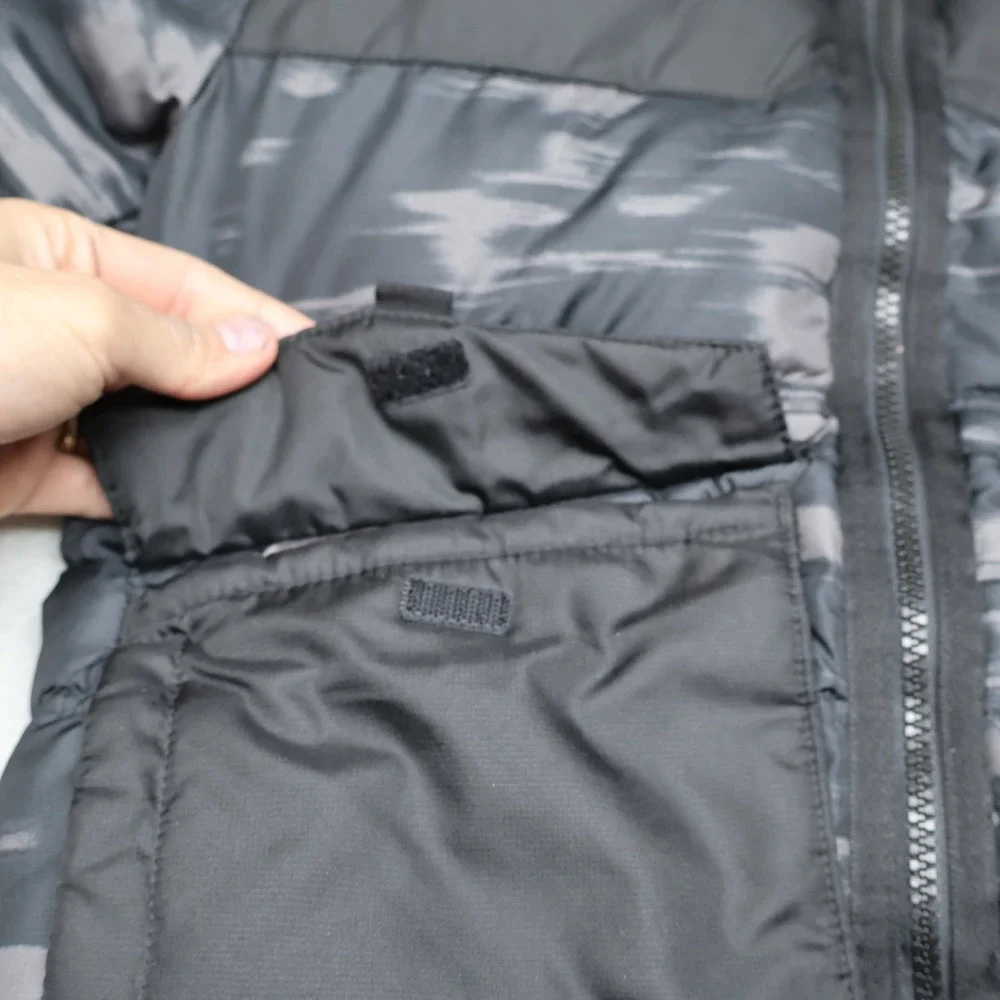 Jordan Jacket Boys Medium 10-12 Blk Insulated Full Zip Winter‎ Hood Puff VTG